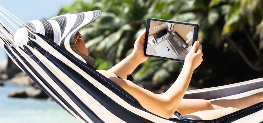 Check in on your home while you’re out relaxing and enjoying the day.